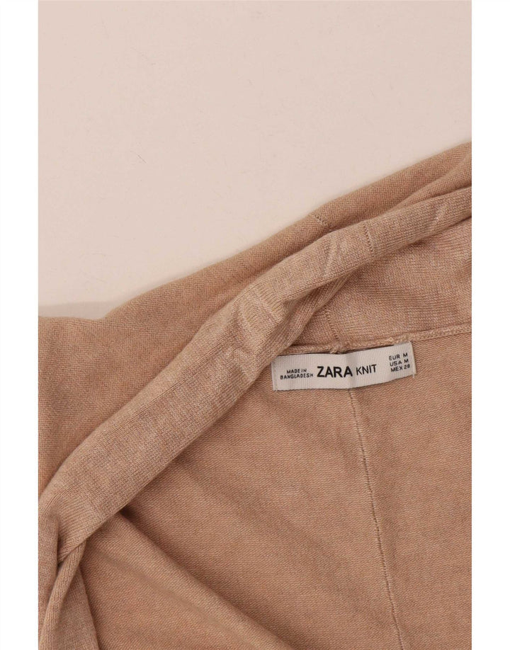 Zara Cardigan ouvert long pour femme UK 14 Beige moyen