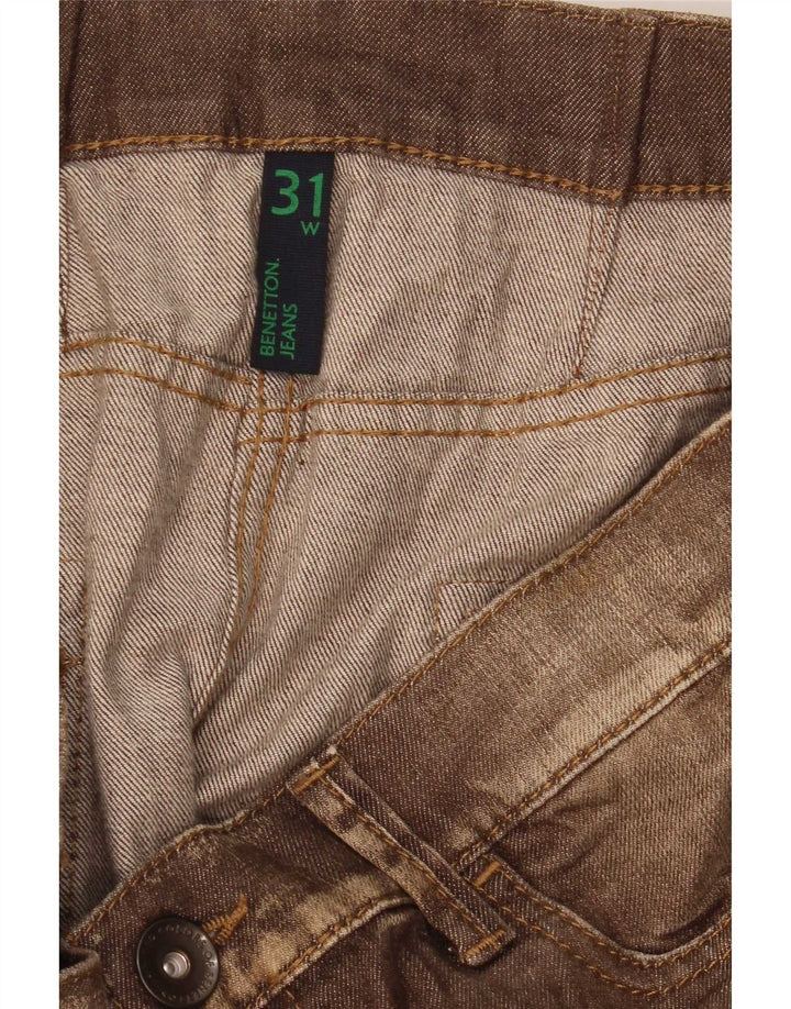Benetton Femme Taille Basse Mini Jupe En Jean W31 Marron Moyen