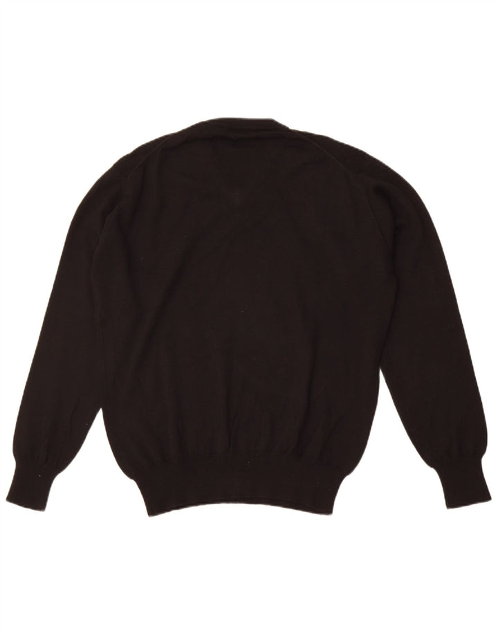 Cerruti 1881 Pull col V pour homme IT 48 Laine mérinos noir moyen