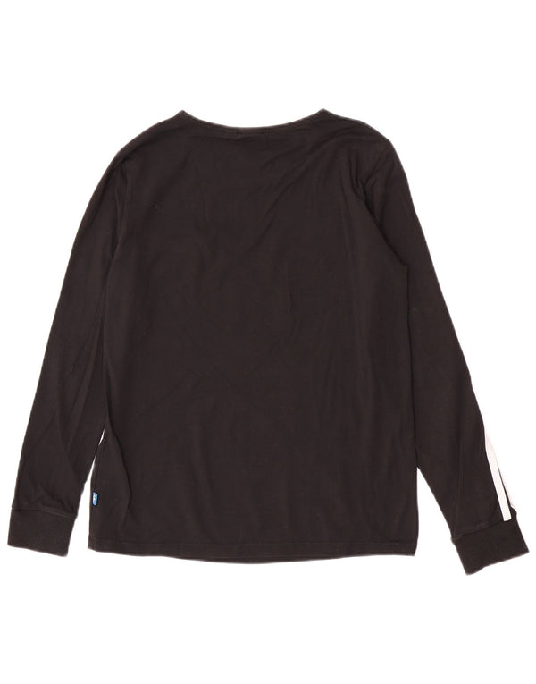 Adidas Haut à manches longues pour femme UK 10 Petit coton noir