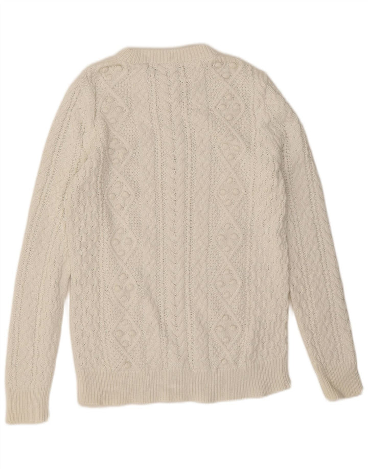 Zara Femme Pull Col Rond Pull Blanc Moyen