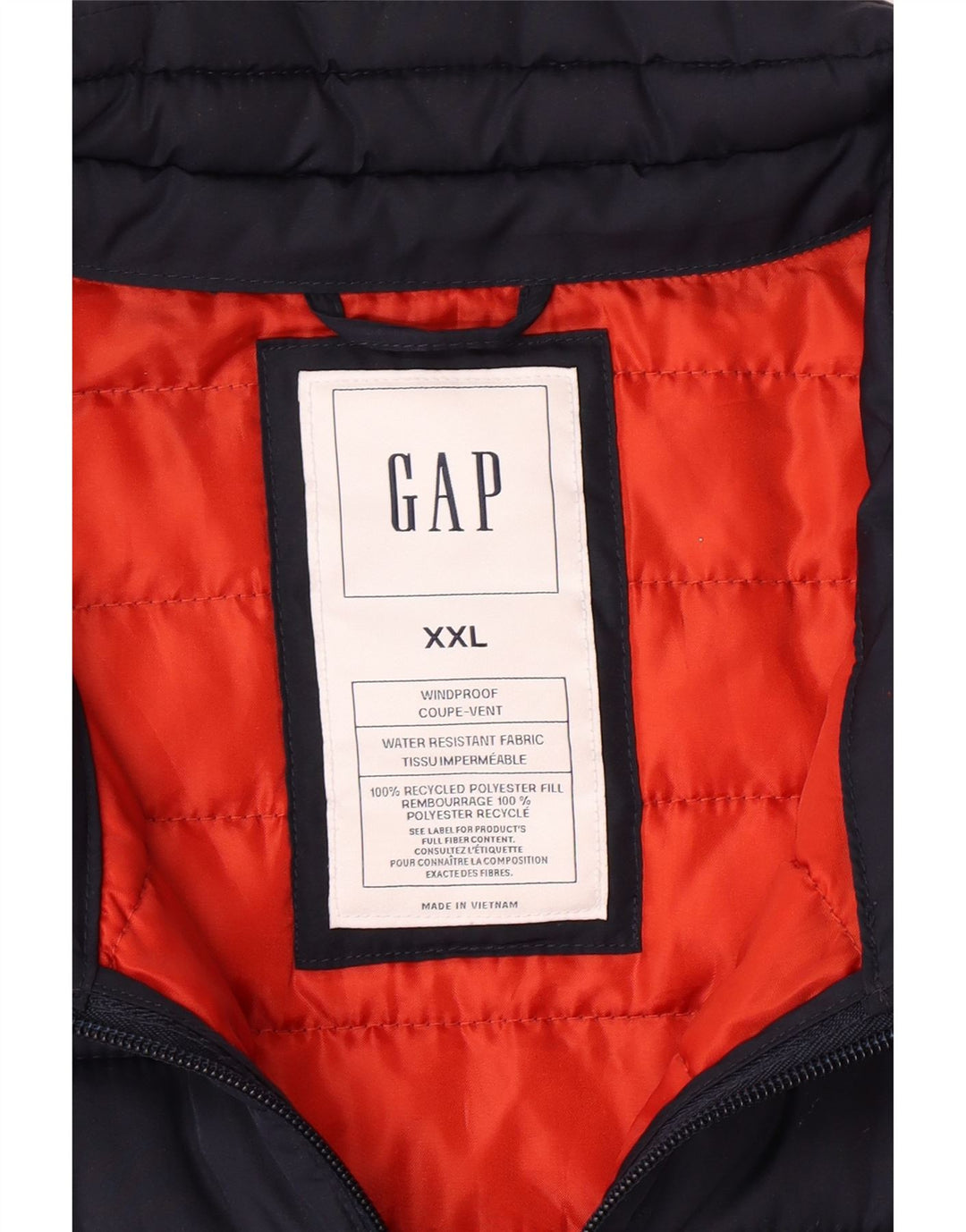 GAP Gilet Rembourré Homme UK 44 2XL Bleu Marine Polyester
