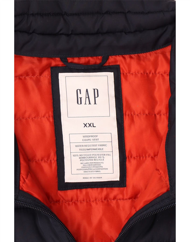 GAP Gilet Rembourré Homme UK 44 2XL Bleu Marine Polyester