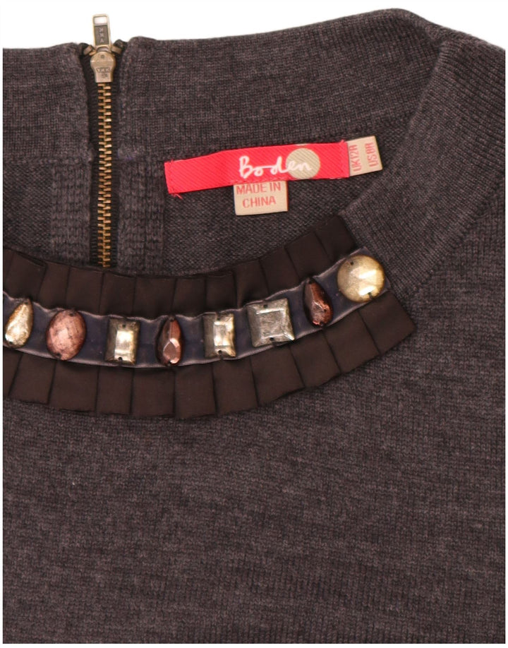 Robe pull à manches 3/4 Boden pour femme UK 42 Gris moyen