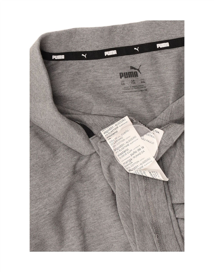 Puma Polo Homme 2XL Gris Moucheté Coton