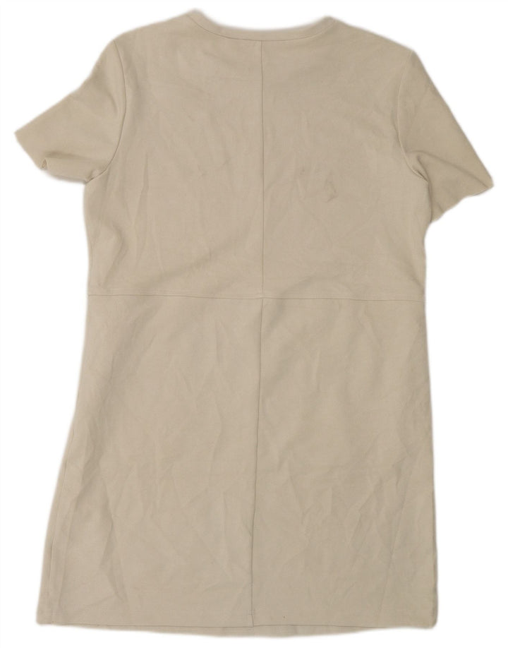 Zara Robe droite pour femme UK 44 Polyester beige moyen