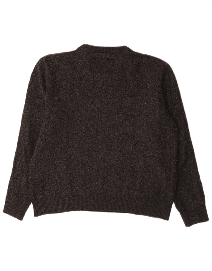 Jack Wills Pull à col rond pour homme en laine mérinos gris moyen