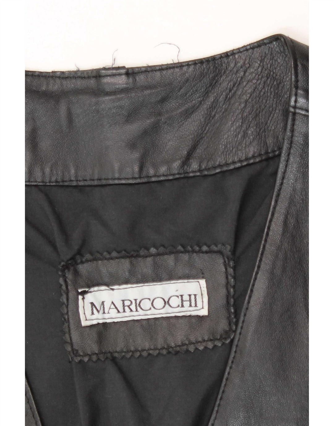 gilet en cuir homme vintage grand noir