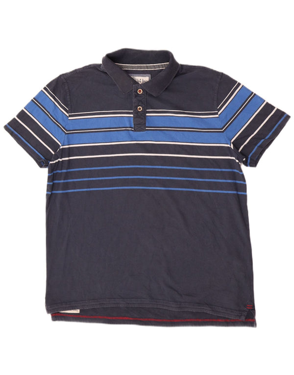 Polo Rugby Homme Fat Face XL Coton Rayé Bleu Marine