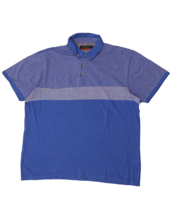 Pierre Cardin Polo Homme XL Bleu Colorblock Coton