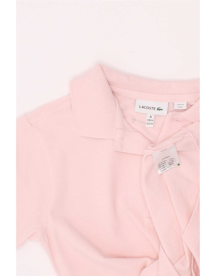 Polo Lacoste Garçon 7-8 ans Rose Coton