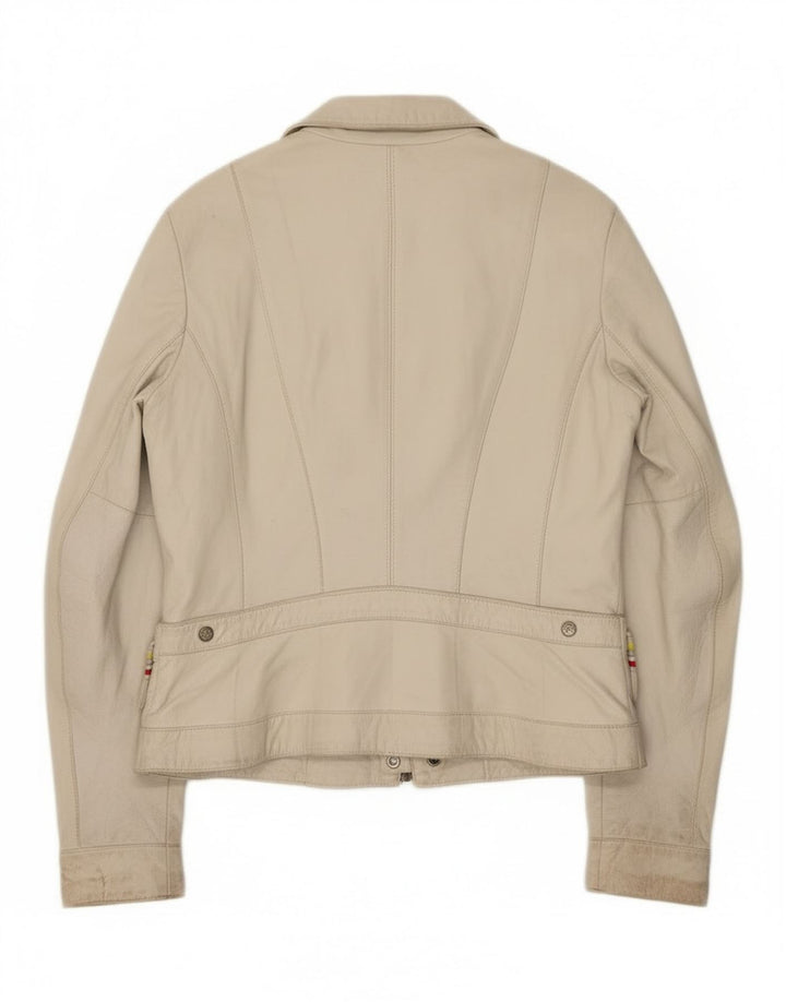 Kor@Kor Veste en cuir pour femme IT 48 XL Cuir blanc cassé