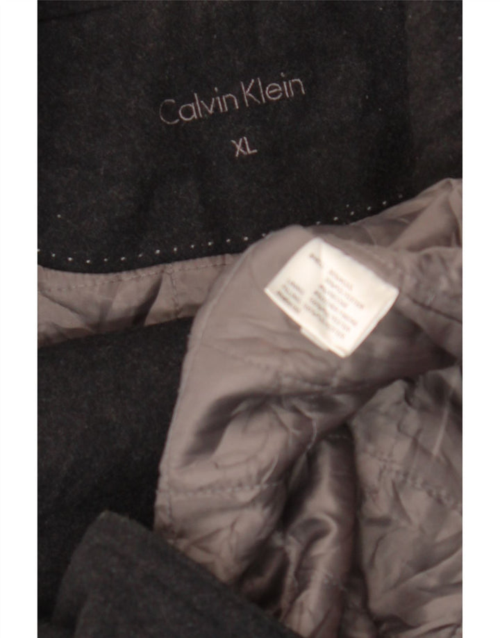Calvin Klein Caban pour homme UK 42 XL Laine noire