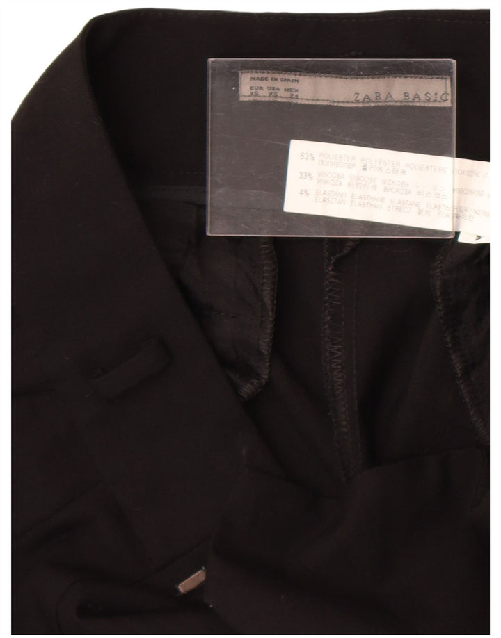 Zara Pantalon de costume slim pour femme XS W24 L25 Noir Polyester