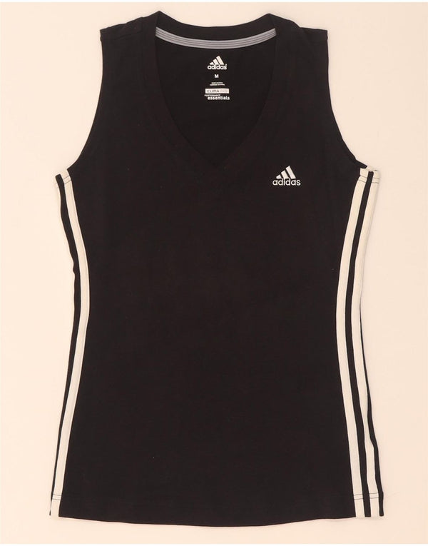 Adidas Femmes Clima 365 Débardeur UK 12 Moyen Noir Coton