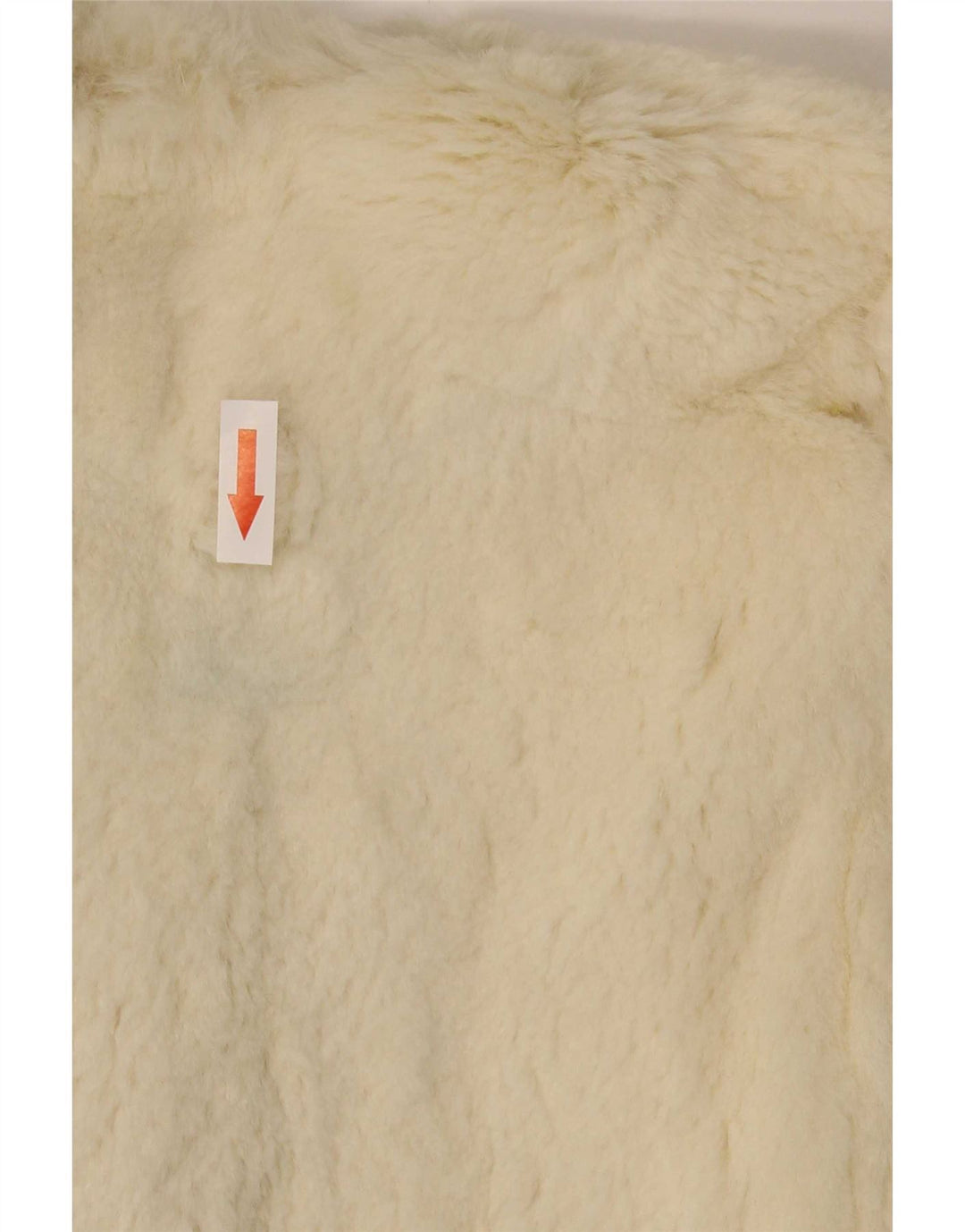 vintage Femme Fausse Fourrure Capelet Manteau Taille Unique Blanc Cassé