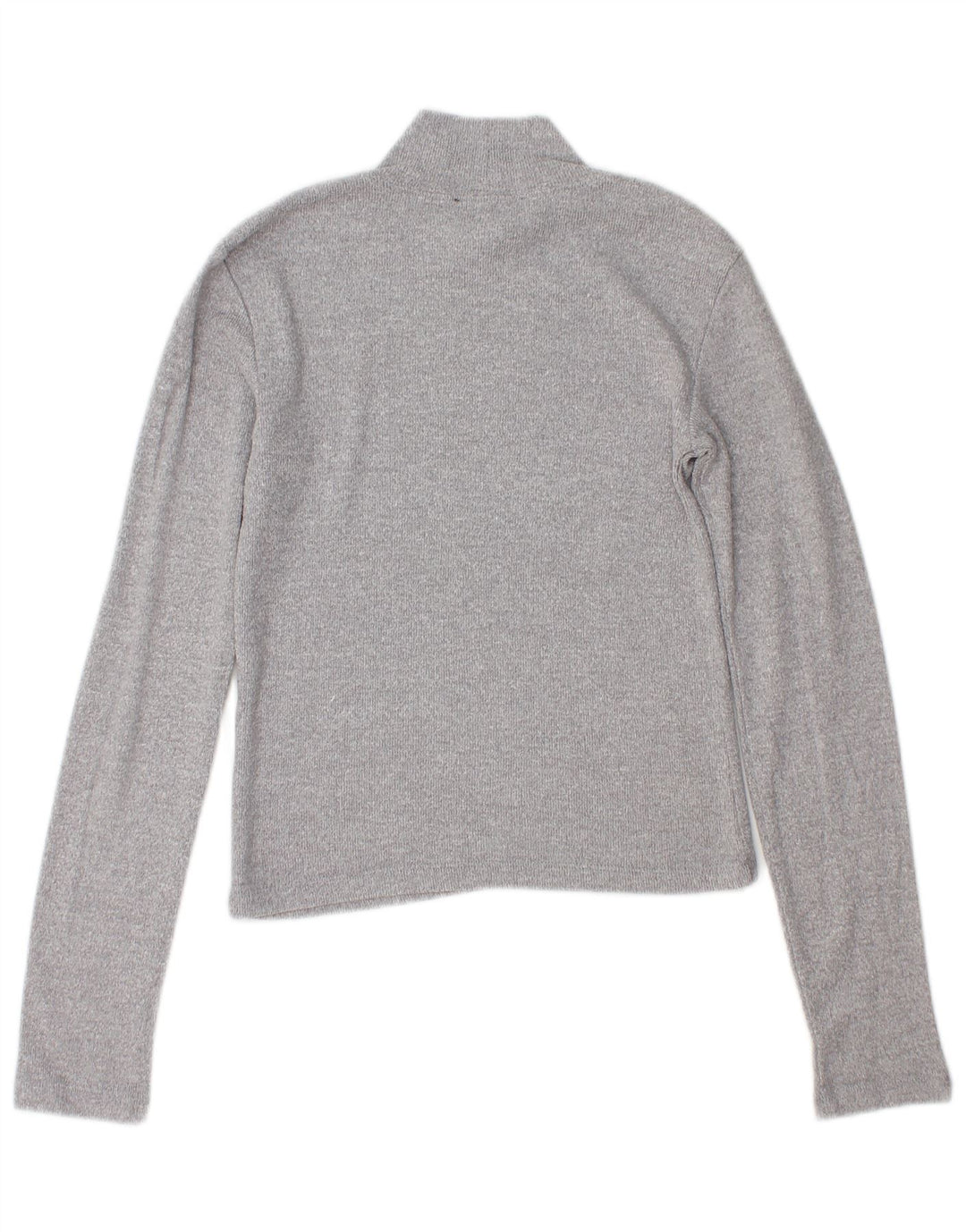 Zara Pull court à col roulé pour femme UK 10 Petit Gris