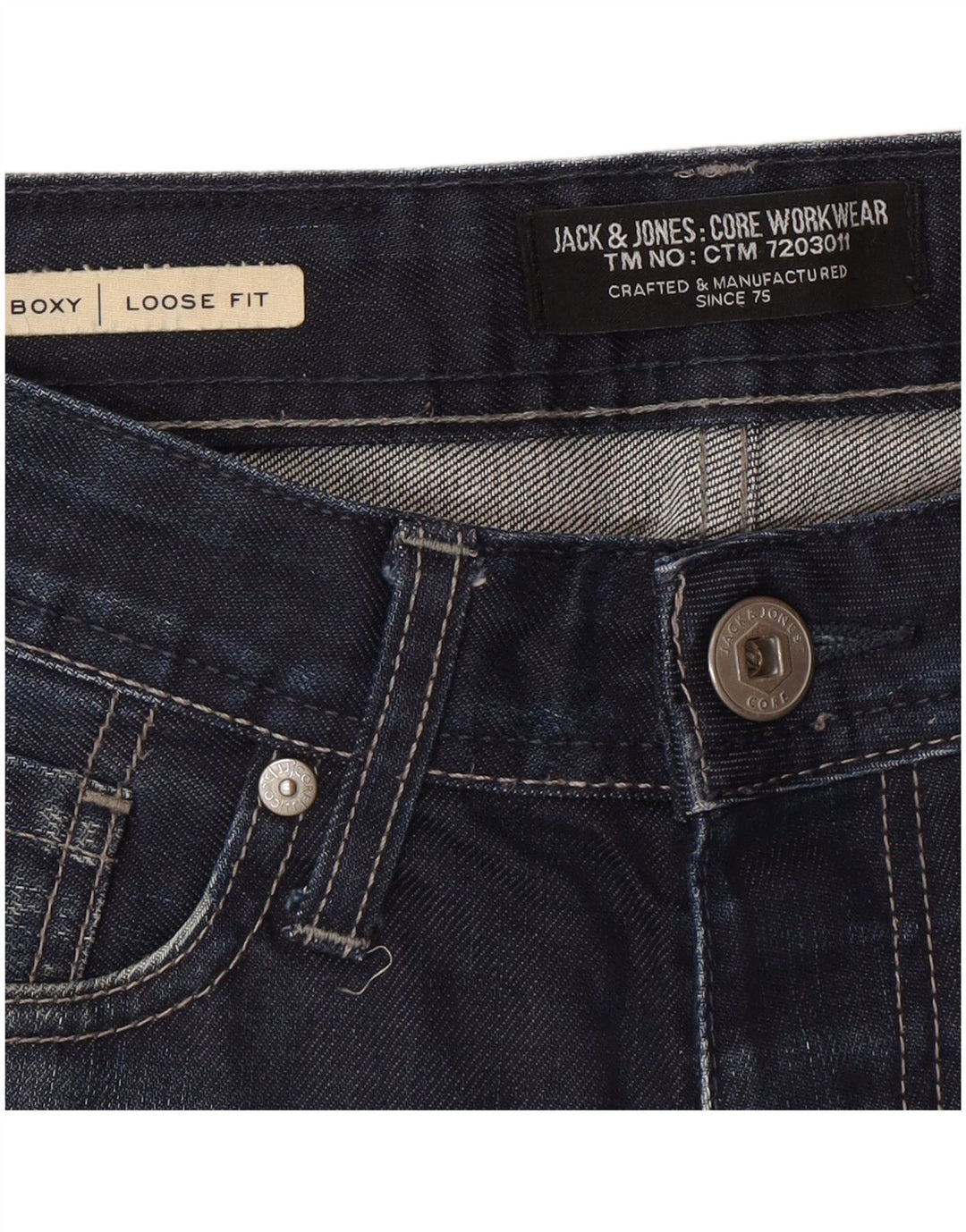 Jack & Jones Jean Ample Boxy Homme W28 L30 Bleu