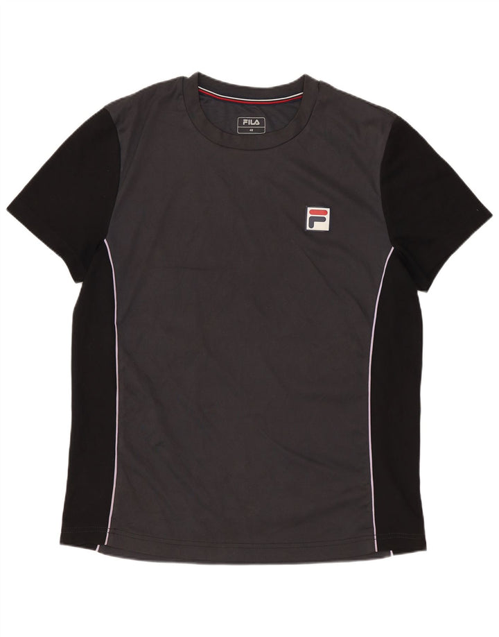 FILA T-Shirt Homme Top IT 48 Gris Moyen Colorblock Polyester