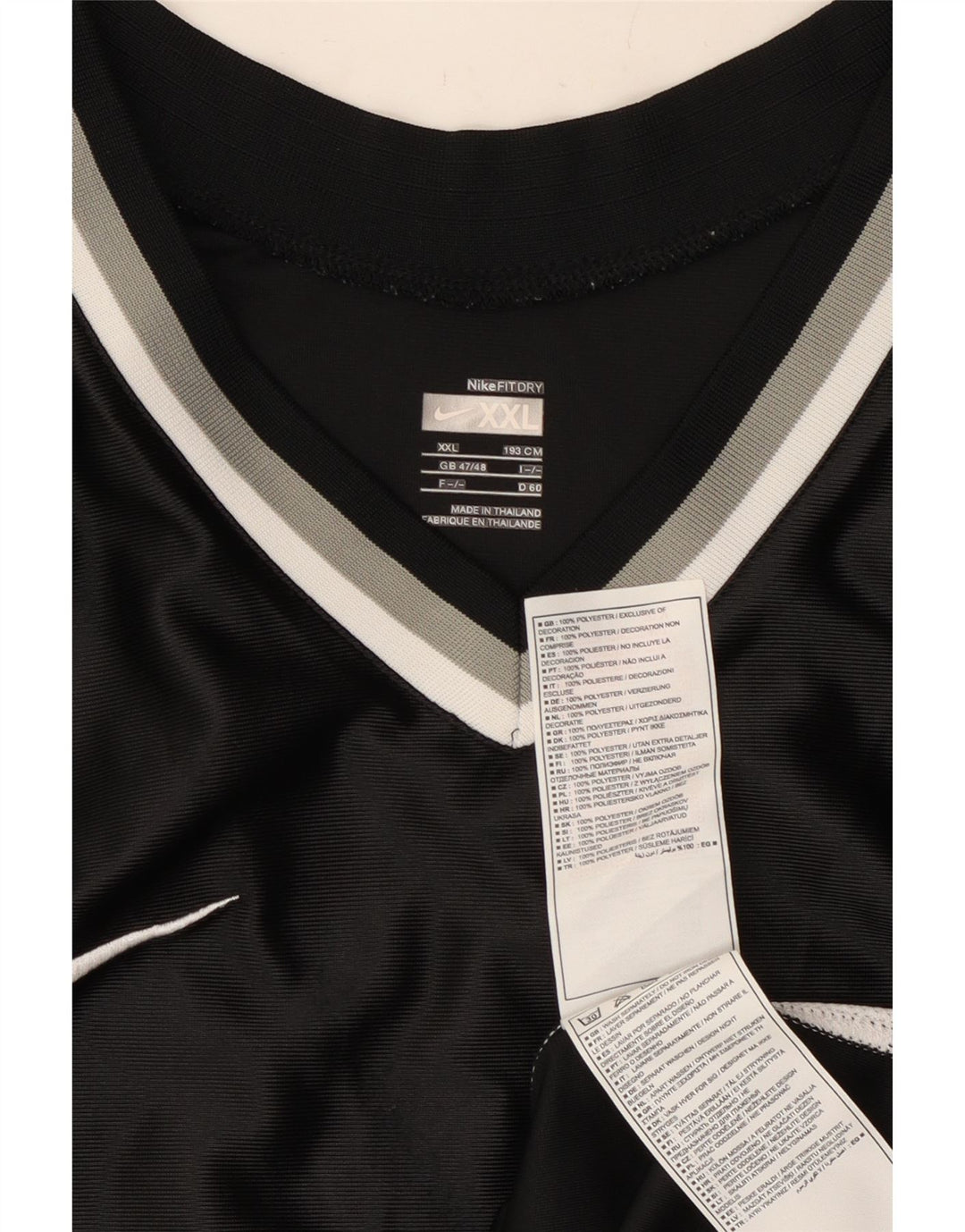 Nike Hommes Débardeur UK 47/48 2XL Noir Colourblock Polyester