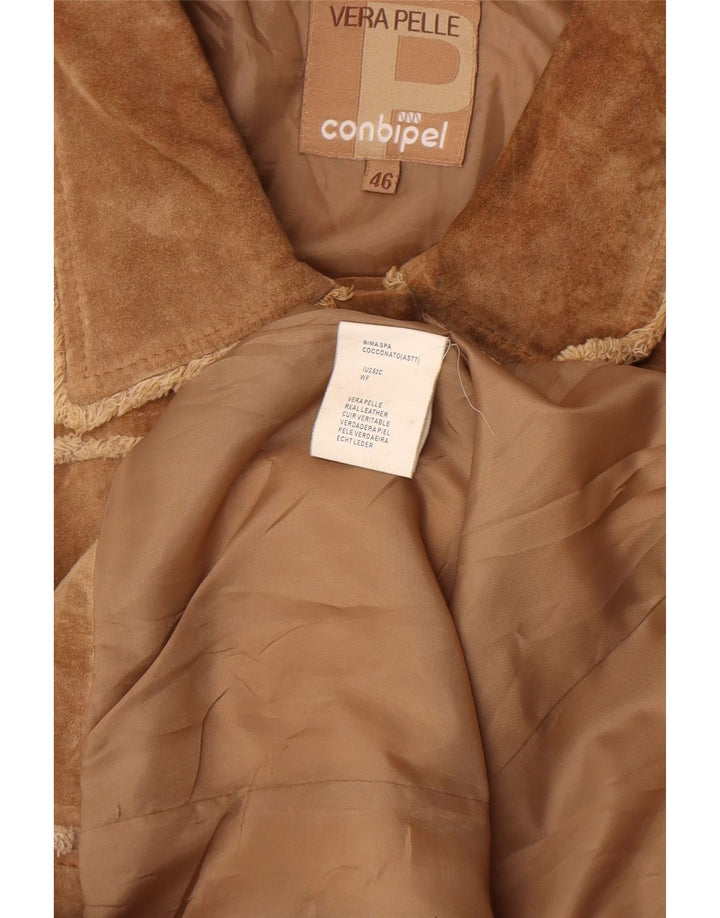 Conbipel Veste En Daim Femme IT 46 Grand Cuir Marron