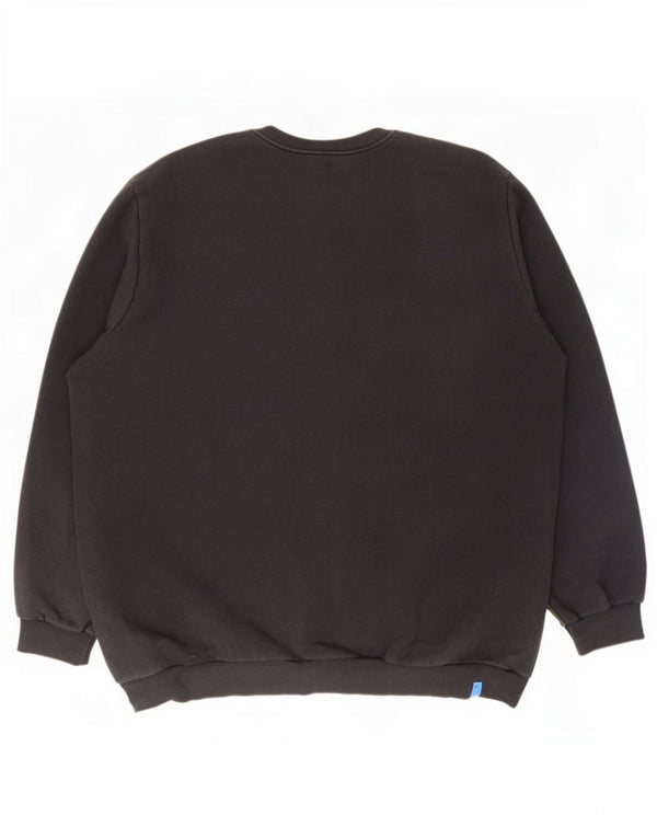 Adidas Sweat-shirt pour homme en coton color block noir 2XL
