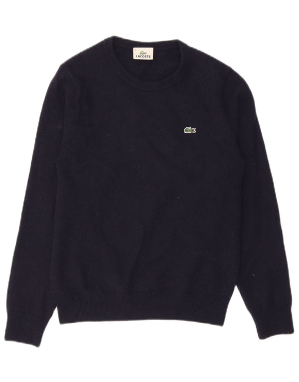 Lacoste Pull ras du cou pour homme Taille 3 Petite laine vierge bleu marine
