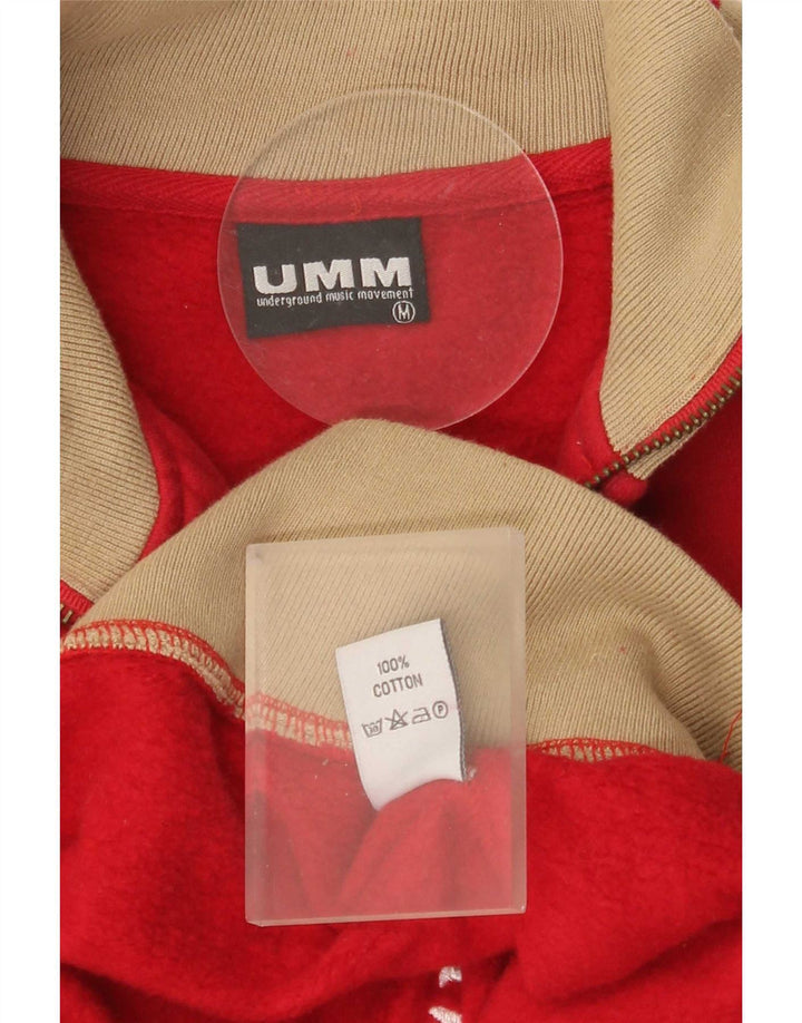 UMM Veste de survêtement graphique pour femme UK 14 Coton color block rouge moyen