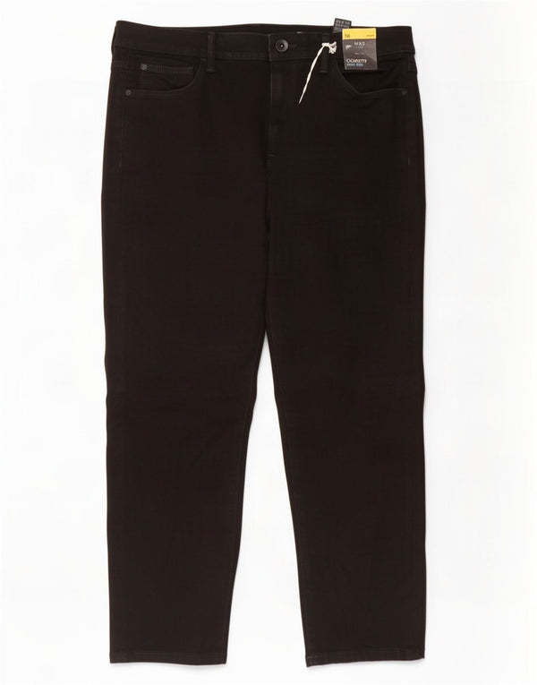 Marks & Spencer Jean court slim pour femme UK 16 Large W34 L24 Noir