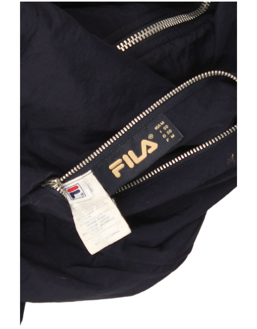FILA Veste réversible à capuche pour homme IT 50 Large Bleu marine Colourblock