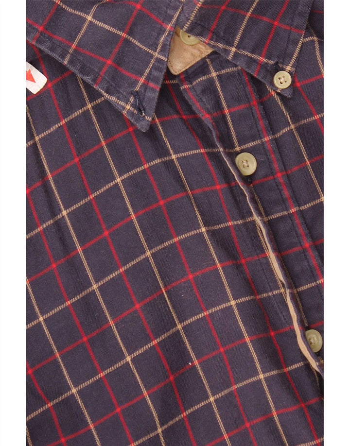 Tommy Hilfiger Chemise en flanelle pour homme Petit carreaux en coton bleu marine