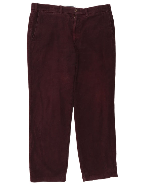Marks & Spencer Pantalon chino cargo régulier pour homme W36 L29 Coton bordeaux