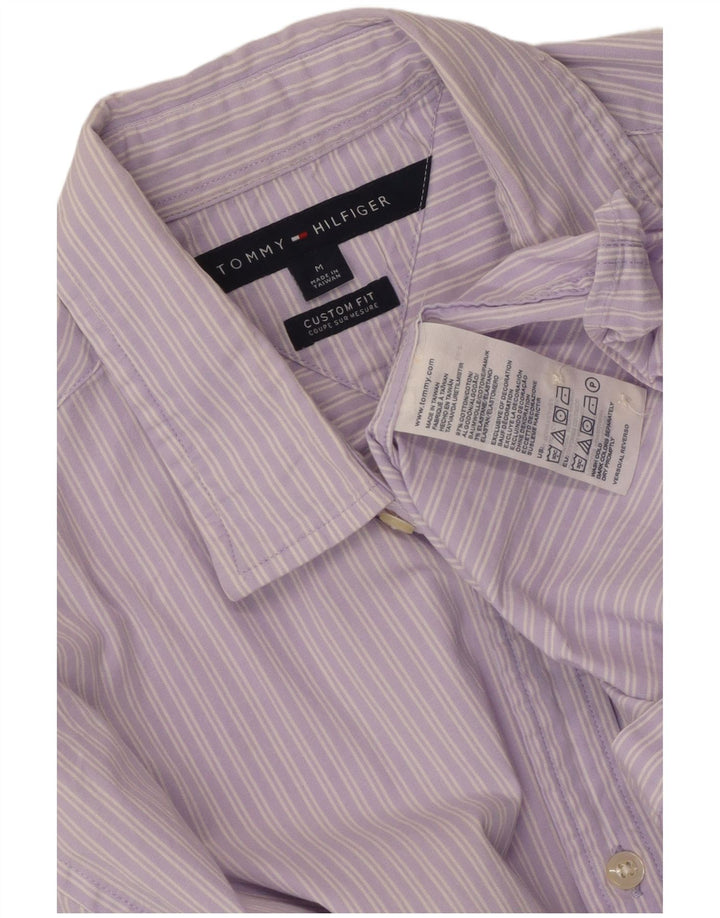 Tommy Hilfiger Chemise sur mesure pour homme en coton rayé violet moyen