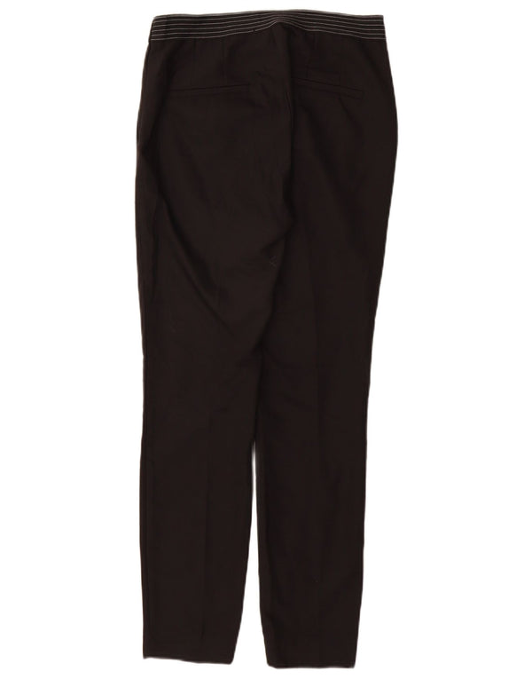 ZARA Womens Slim Chino Trousers Small W26 L27 Black