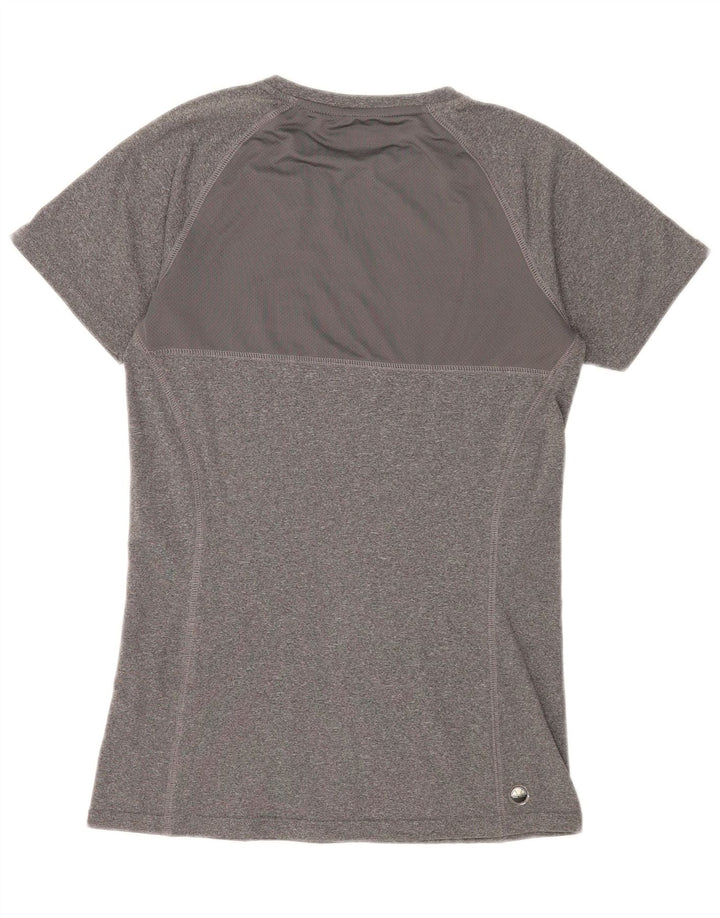 Ellesse T-shirt graphique pour femme UK 12 Gris moyen Polyester