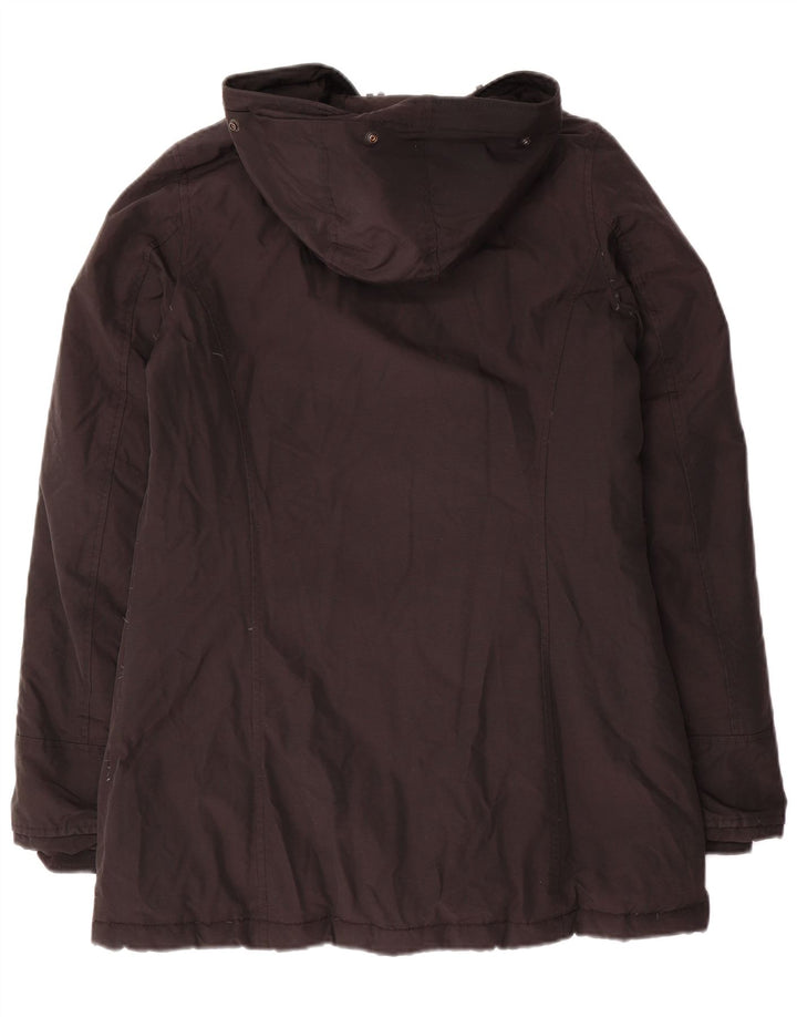 Woolrich Manteau rembourré à capuche pour femme UK 10 Small Noir Coton