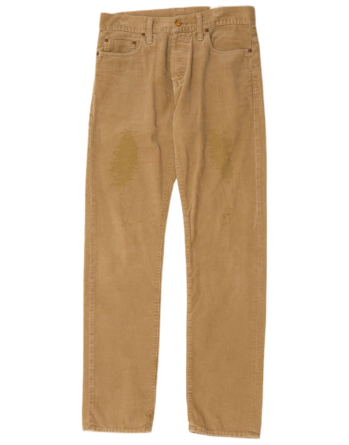 CARHARTT Pantalon droit en velours côtelé pour homme W29 L34 Beige Polyester