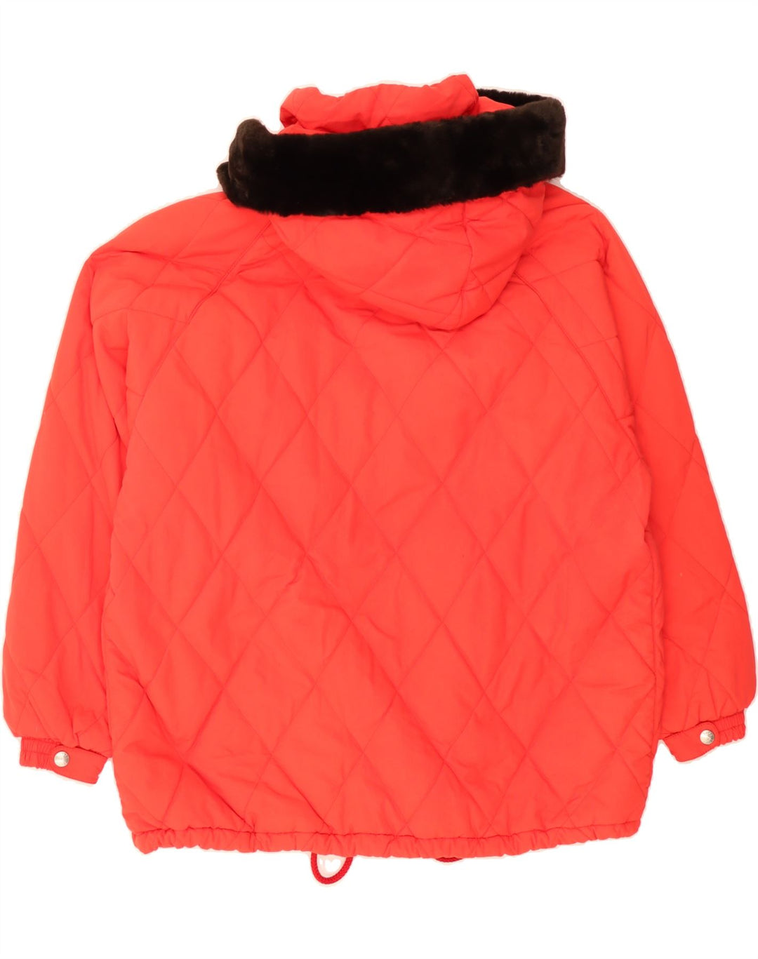 BELFE Womens Hooded Quilted Jacket IT 42 Medium Red Nylon Vintage Belfe and Second-Hand Belfe from Messina Hembry 