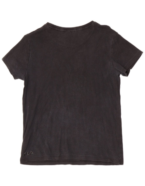 Fila T-Shirt Graphique Garçon 11-12 ans Noir Coton