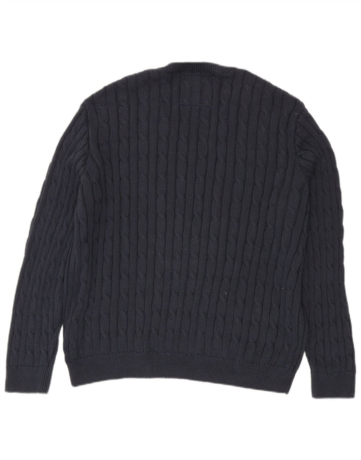 Superdry Pull surdimensionné à col en V pour femme UK 10 Petit Bleu marine
