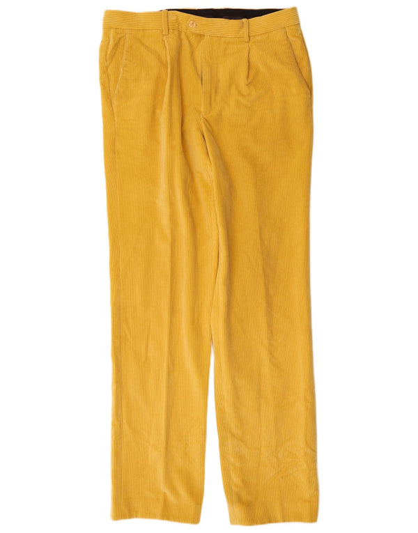 Bonato Pantalon en velours côtelé pour homme IT 52 XL W34 L35 Jaune Coton