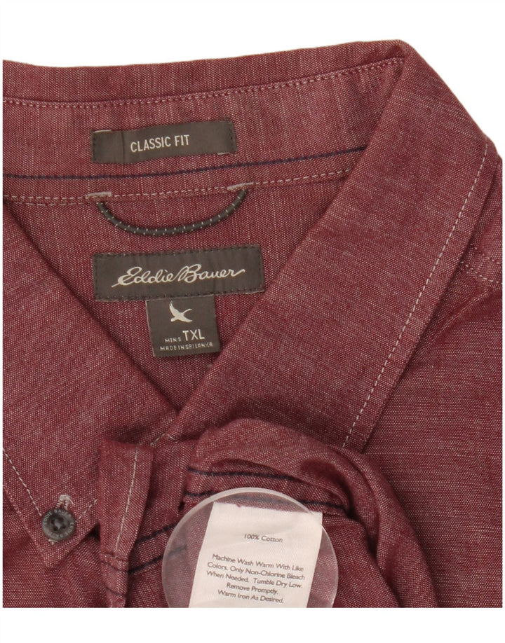 EDDIE BAUER Chemise coupe classique grande homme XL bordeaux