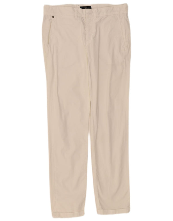 Fay Pantalon Chino Droit Femme W29 L29 Coton Blanc