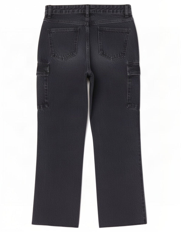 Zara Jean cargo droit pour femme EU 36 XS W26 L28 Noir