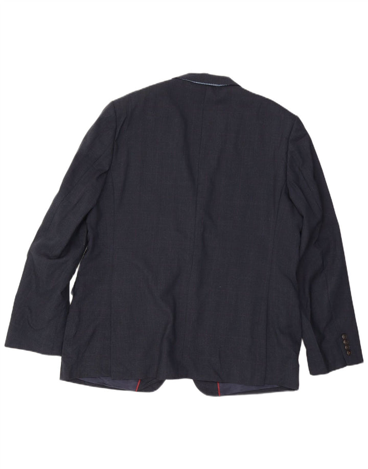 MARKS & SPENCER Veste blazer longue à 2 boutons pour homme EU 56 3XL Bleu marine Laine