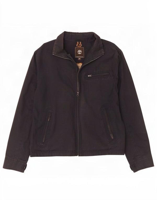 Timberland Mens Bomber Jacket UK 40 Large Bleu Marine Coton