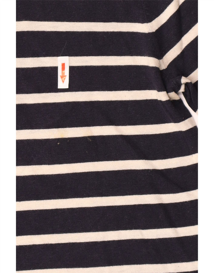 Massimo Dutti Pull col roulé pour femme UK 10 Petit Bleu marine rayé