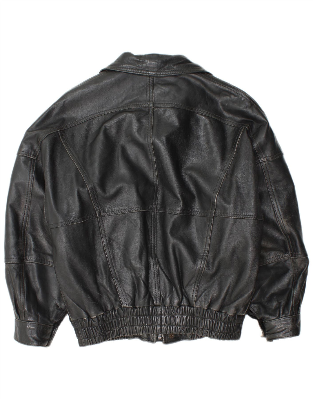 veste en cuir homme vintage UK 36 Petit cuir noir