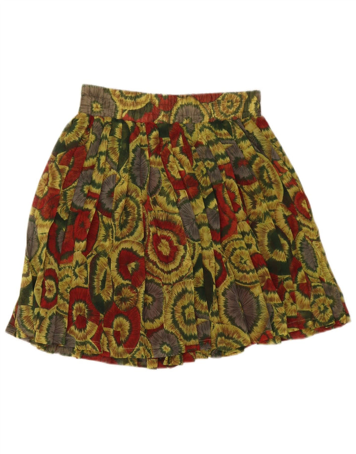 jupe plissée femme vintage EU 38 Moyen W30 Multicolore