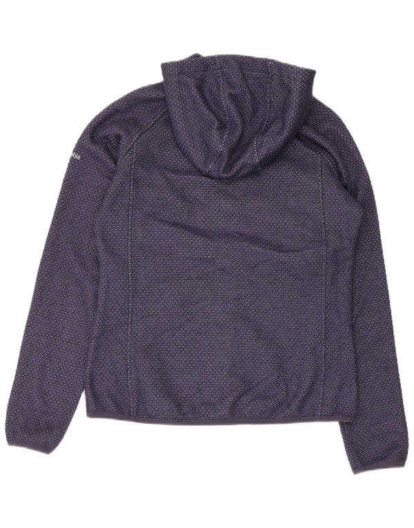 Columbia Pull à capuche zippé pour femme UK 14 Bleu marine moyen Polyester Sports